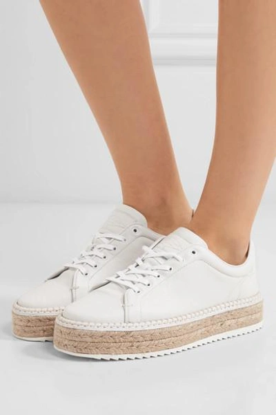 Shop Rag & Bone Kent Leather Espadrille Platform Sneakers