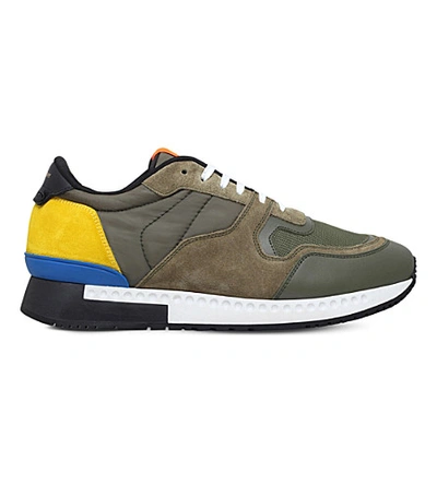 Shop Givenchy Active Suede Runner Trainers In Khaki