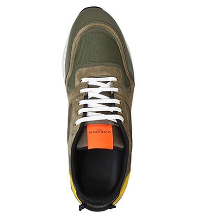 Shop Givenchy Active Suede Runner Trainers In Khaki