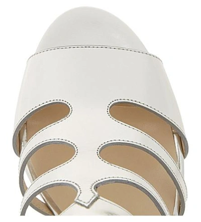 Shop Jimmy Choo Ren 35 Mirrored-leather Sandals In Silver