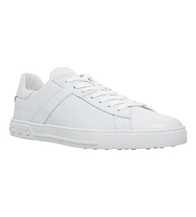 Shop Tod's Tennis Leather Trainers In White
