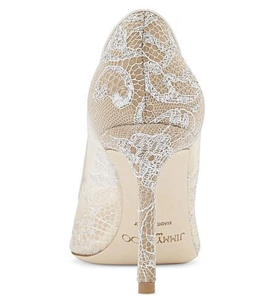Shop Jimmy Choo Romy 85 Lace Courts In White