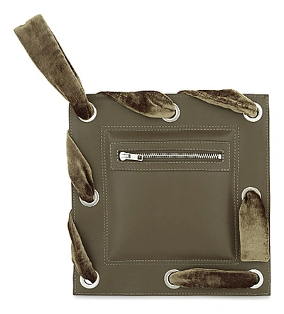 Craig Green Small Leather Punch Pouch In Taupe