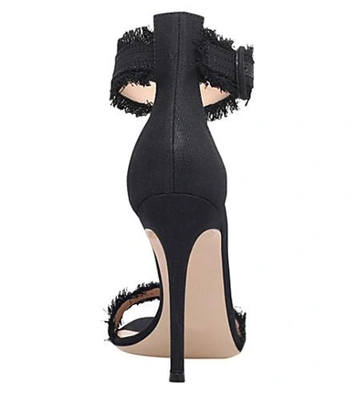 Shop Gianvito Rossi Lola Denim Heeled Sandals In Black