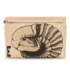 LOEWE Fossil print canvas and leather pouch