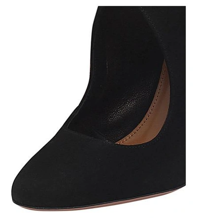 Shop Aquazzura Ella Suede Shoe Boots In Black