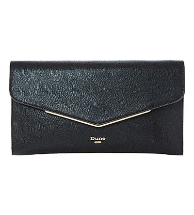 Dune Epeonnie Envelope Clutch Bag In Black-synthetic