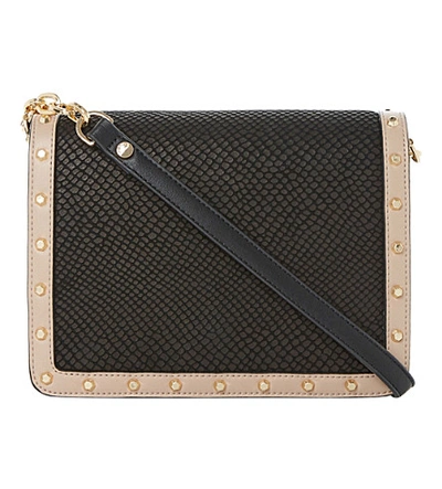 Dune Davinia Studded Cross-body Bag In Black-plain Synthetic