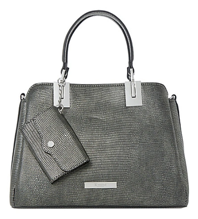 Dune Dinidillier Faux-leather Handbag In Grey-reptile Synthetic