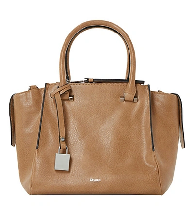 Dune Delfie Faux-leather Winged Handbag In Tan-synthetic