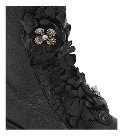 Shop Jimmy Choo Havana Flat Leather Boots In Black