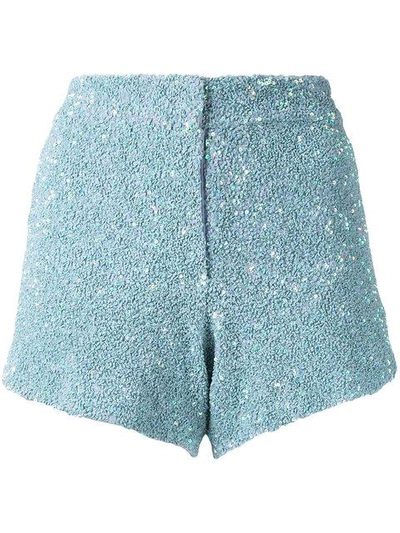 Shop Manish Arora Sequinned Shorts - Blue