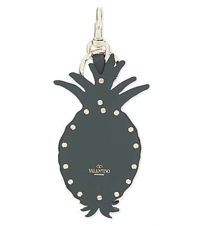Shop Valentino Pineapple Leather Charm In Multi
