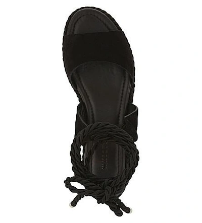Shop Whistles Mimosa Suede Flatform Sandals In Black