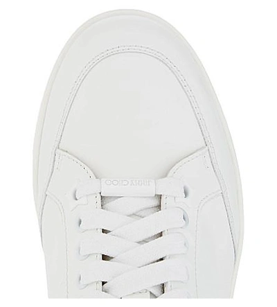 Shop Jimmy Choo Miami Calf-leather Trainers In White