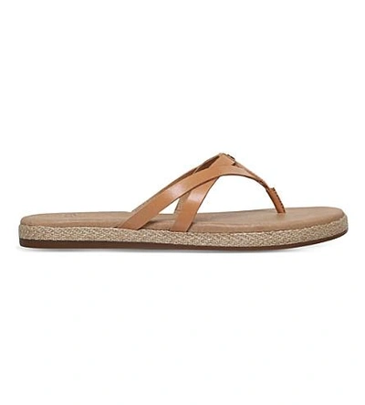 Shop Ugg Annice Leather Espadrille Sandals In Tan