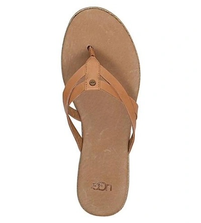 Shop Ugg Annice Leather Espadrille Sandals In Tan