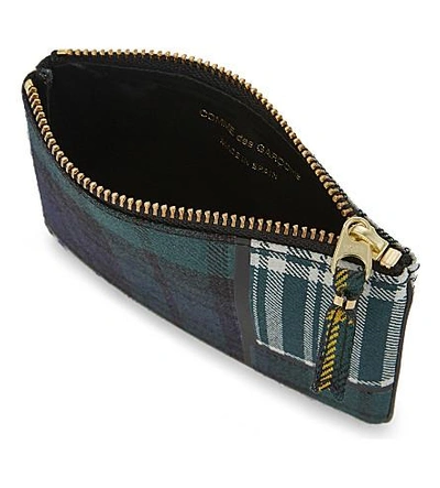 Shop Comme Des Garçons Tartan Small Wool Pouch In Green