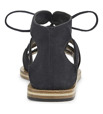 Shop Whistles Elba Suede Sandals In Navy