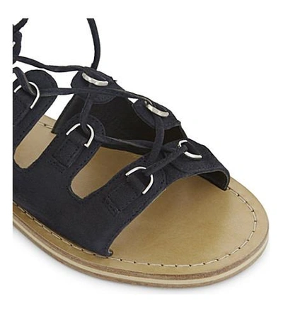 Shop Whistles Elba Suede Sandals In Navy