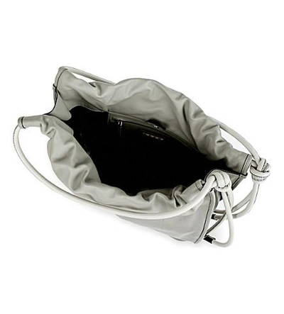 Shop Marni Nuage Leather Shoulder Bag In Inox
