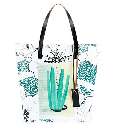 Shop Marni Ruth Van Beek Shopping Bag In Sea Green