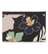 THOM BROWNE Floral leather pouch