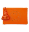 ANYA HINDMARCH Georgina smiley neon leather pouch