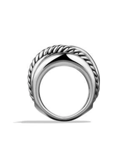 Shop David Yurman Crossover Wide Ring In Silver