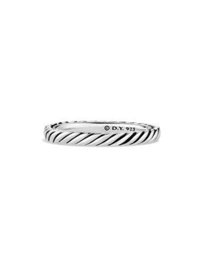 Shop David Yurman Women's Cable Classics Band Ring In Silver