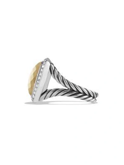 Shop David Yurman Albion Ring With Diamonds In Gold Dome