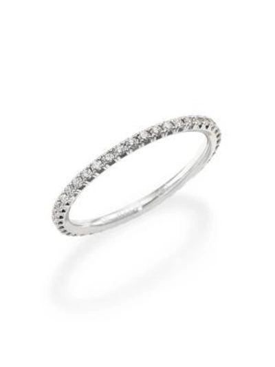 Shop De Beers Women's Aura Diamond & 18k White Gold Band Ring
