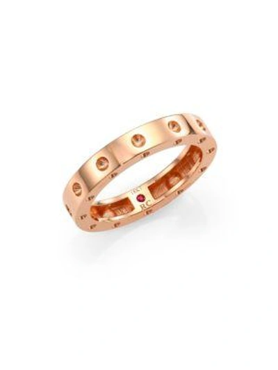 Shop Roberto Coin Pois Moi 18k Rose Gold Single-row Band Ring