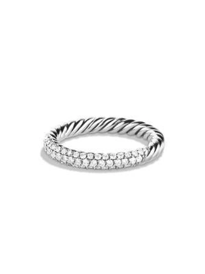 Shop David Yurman Petite Pavé Ring With Diamonds