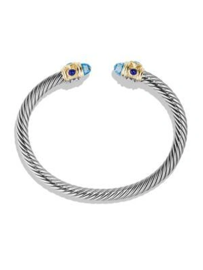 Shop David Yurman Renaissance Bracelet With Gemstones And 14k Gold In Pearl