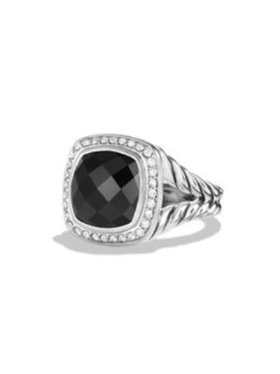 Shop David Yurman Albion Ring With Gemstone & Diamonds In Black Onyx