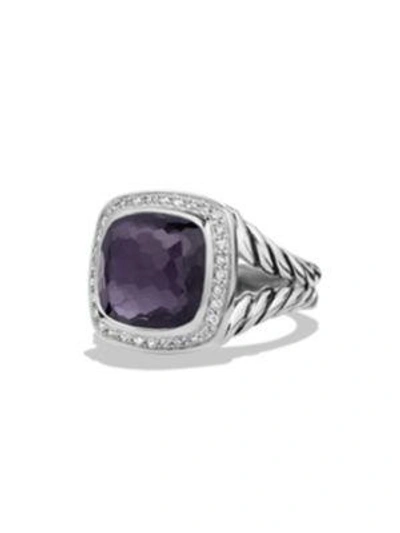 Shop David Yurman Women's Albion Ring With Gemstone & Diamonds In Black Orchid