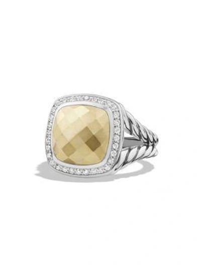 Shop David Yurman Albion Ring With Diamonds In Gold Dome