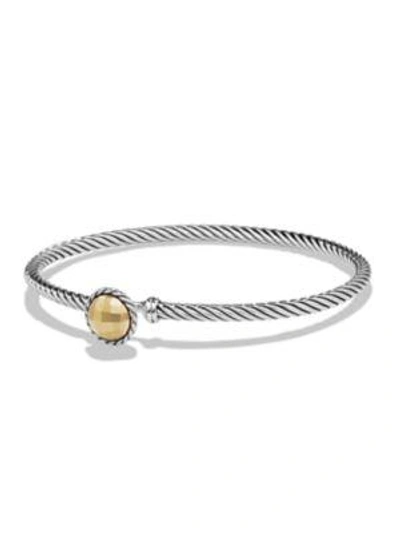 Shop David Yurman Women's Châtelaine Sterling Silver Faceted Dome Bracelet In Gold Dome