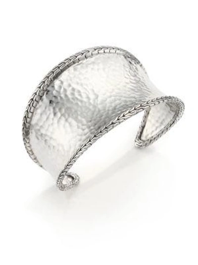 Shop John Hardy Women's Classic Chain Hammered Sterling Silver Cuff Bracelet