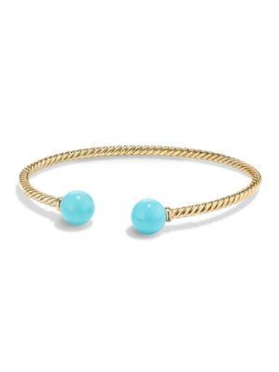 Shop David Yurman Solari Turquoise & 18k Gold Cuff Bracelet