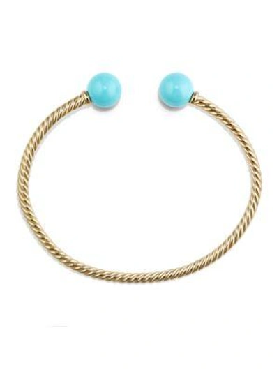 Shop David Yurman Solari Turquoise & 18k Gold Cuff Bracelet