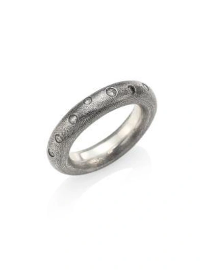 Shop Rene Escobar Diamond & Sterling Silver Rounded Band Ring