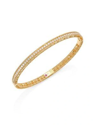 Shop Roberto Coin Symphony Braided Diamond & 18k Yellow Gold Bracelet