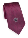 VERSACE PRINTED SILK TIE,0400094322686