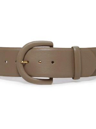 Shop W. Kleinberg Contoured Leather Belt In Beige