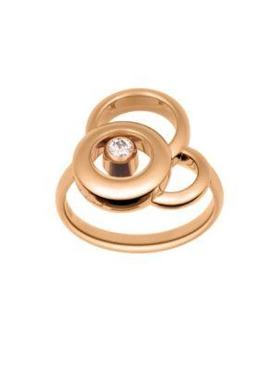 Shop Chopard Women's Happy Dreams Diamond & 18k Rose Gold Ring