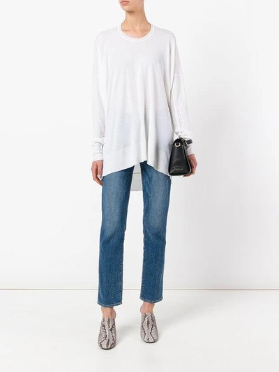 Shop Calvin Klein Collection Cashmere Light Slouch Sweater In Neutrals