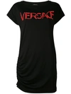 VERSACE logo printed T-shirt dress,HANDWASH