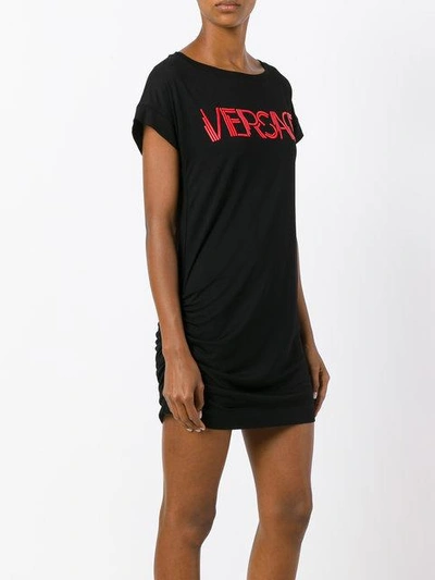 Shop Versace Logo Printed T-shirt Dress